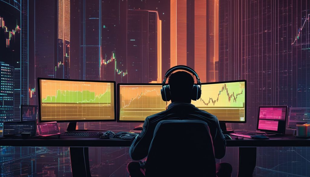 cryptocurrency Prop firm trading charts and graphs showing price fluctuations and market trends